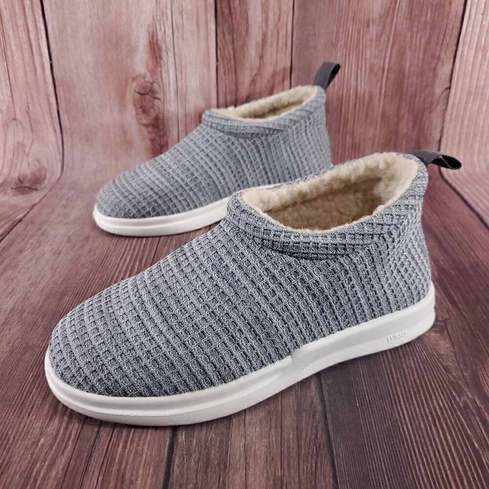 Lusso Cloud Unisex M8 W10 Guru Sherp Gray Waffle Chukka Slip On Slippers Shoes
